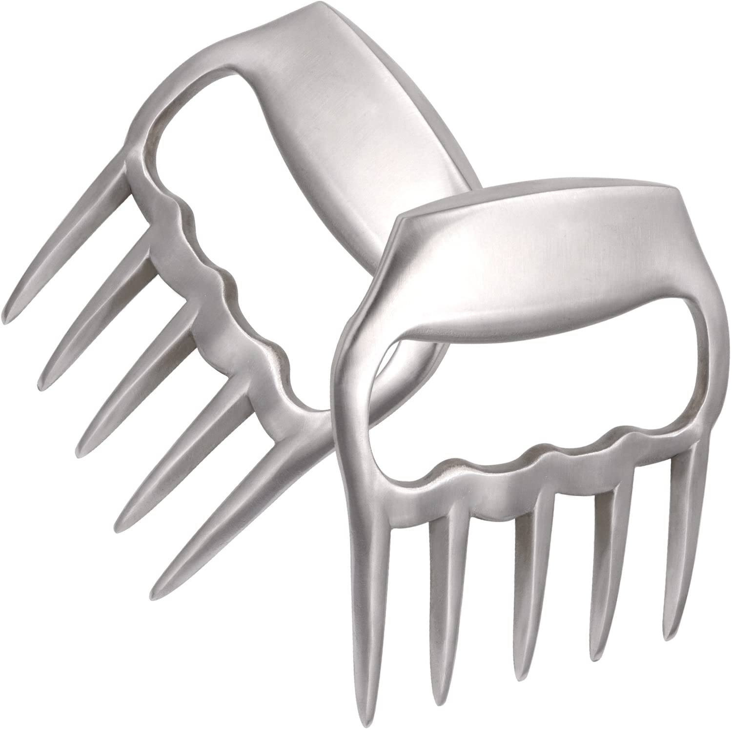 One Pair Meat Claws Portable Barbecue Claws Chicken Shredder Pulled Pork Shredder Non Slip Duck Meat Claws Perfect Barbecue Meat Claws Shredding And Mixing Claws (Silver)