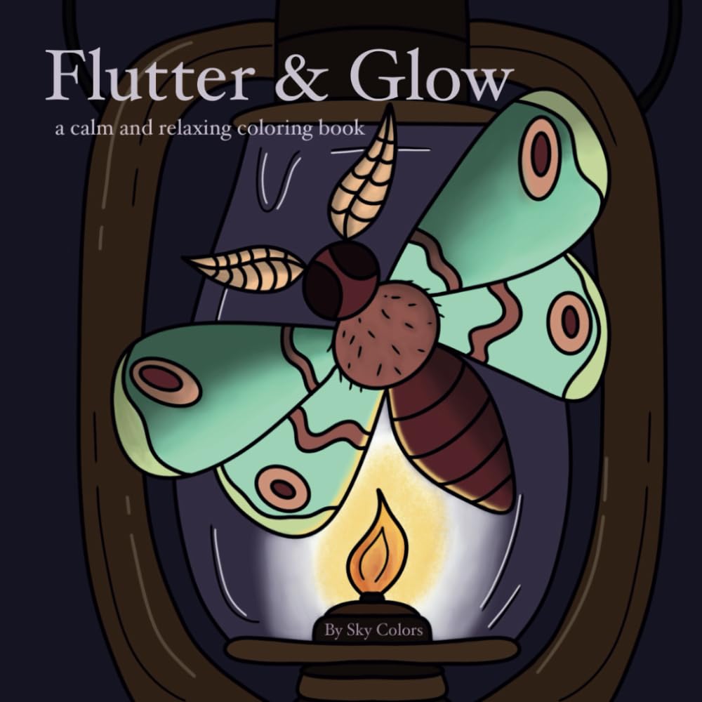 Flutter & Glow: A calm and relaxing coloring book