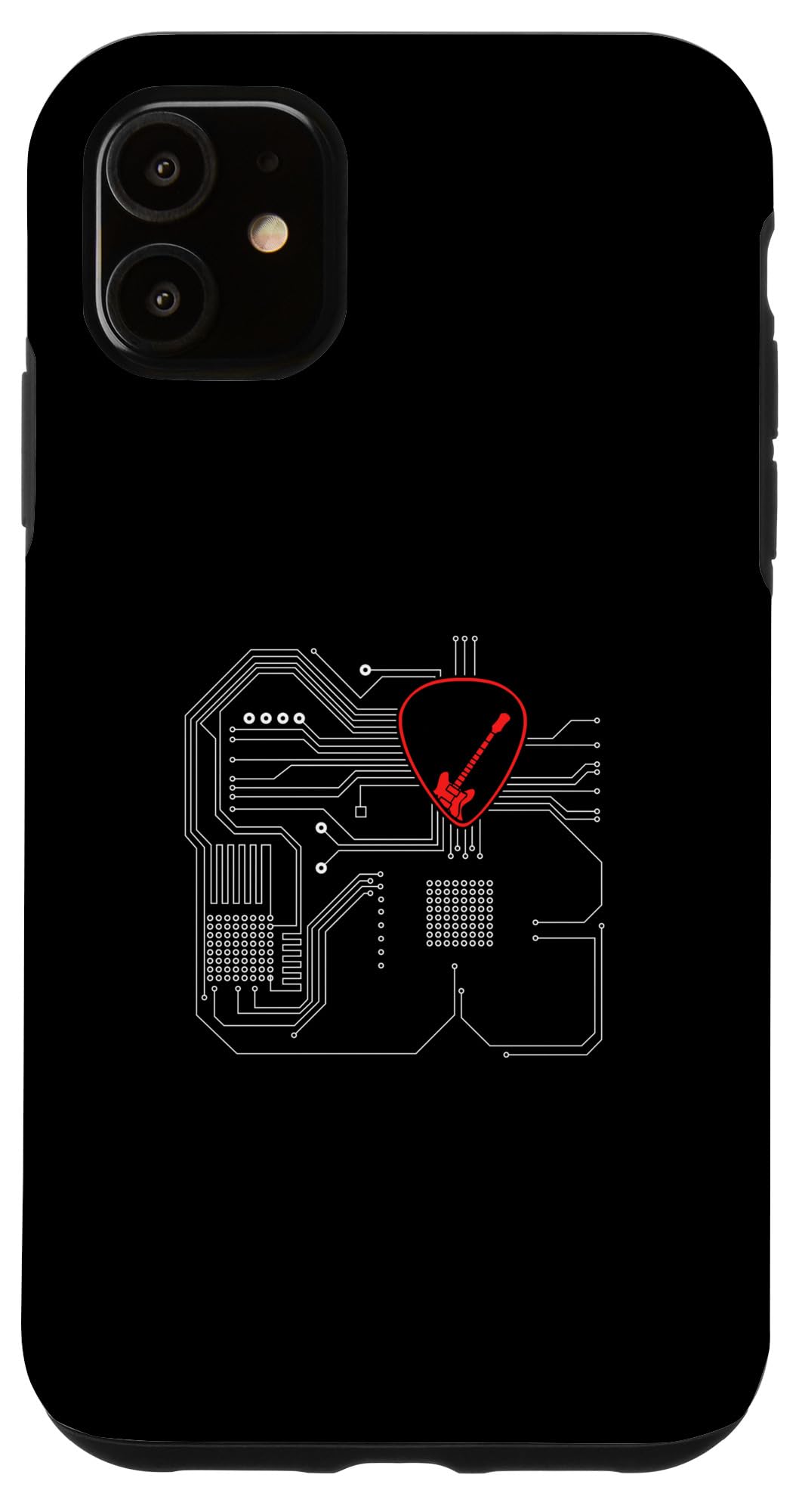 iPhone 11 Computer processor, Guitarist Retro Vintage. Case