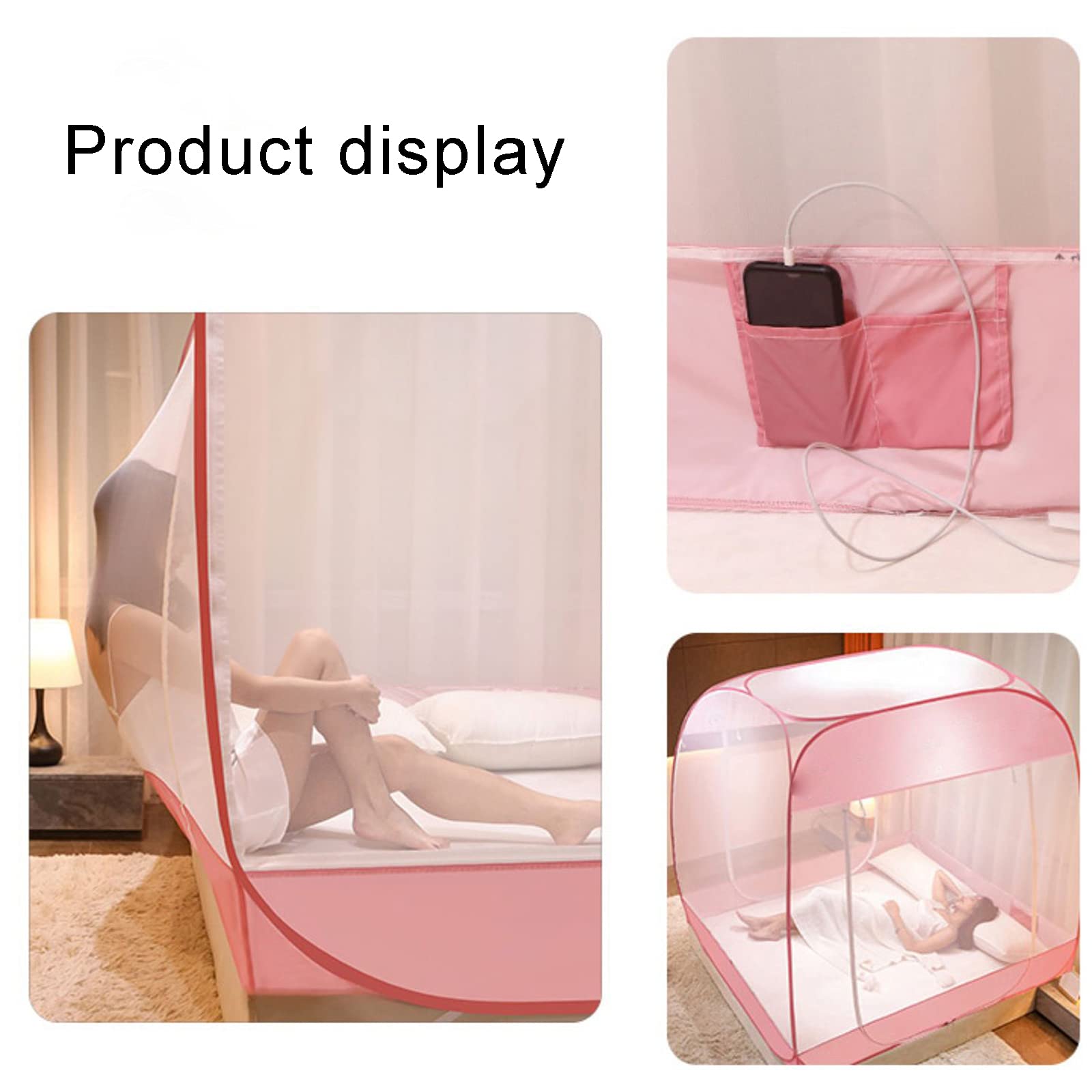 Moskitonetz Für Bett Baldachin Mückennetz Betthimmel Insektenschutz Netz Für Doppelbetten Baby Kid Kinder Daheim Oder Für Die Reise(Size:1.2 * 2m(4 * 6.6ft))