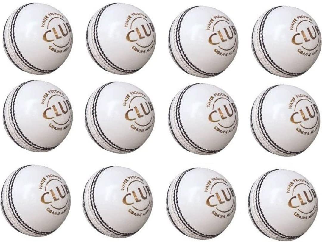 Qodel Right Choice White Leather Cricket Balls, Pack of 12,-picture-10