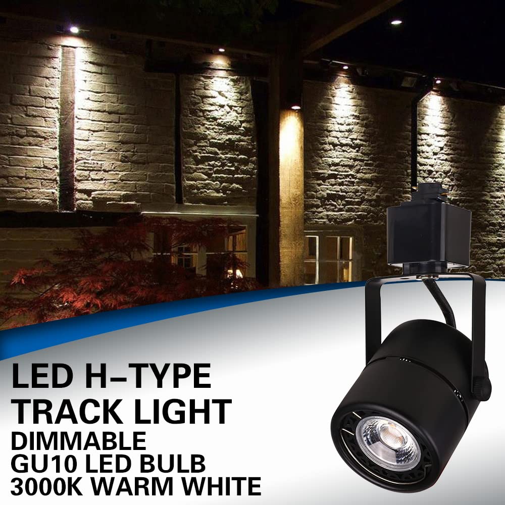 Black Track Lighting Head EAGLOD 15W LED H Track Lighting Heads ...