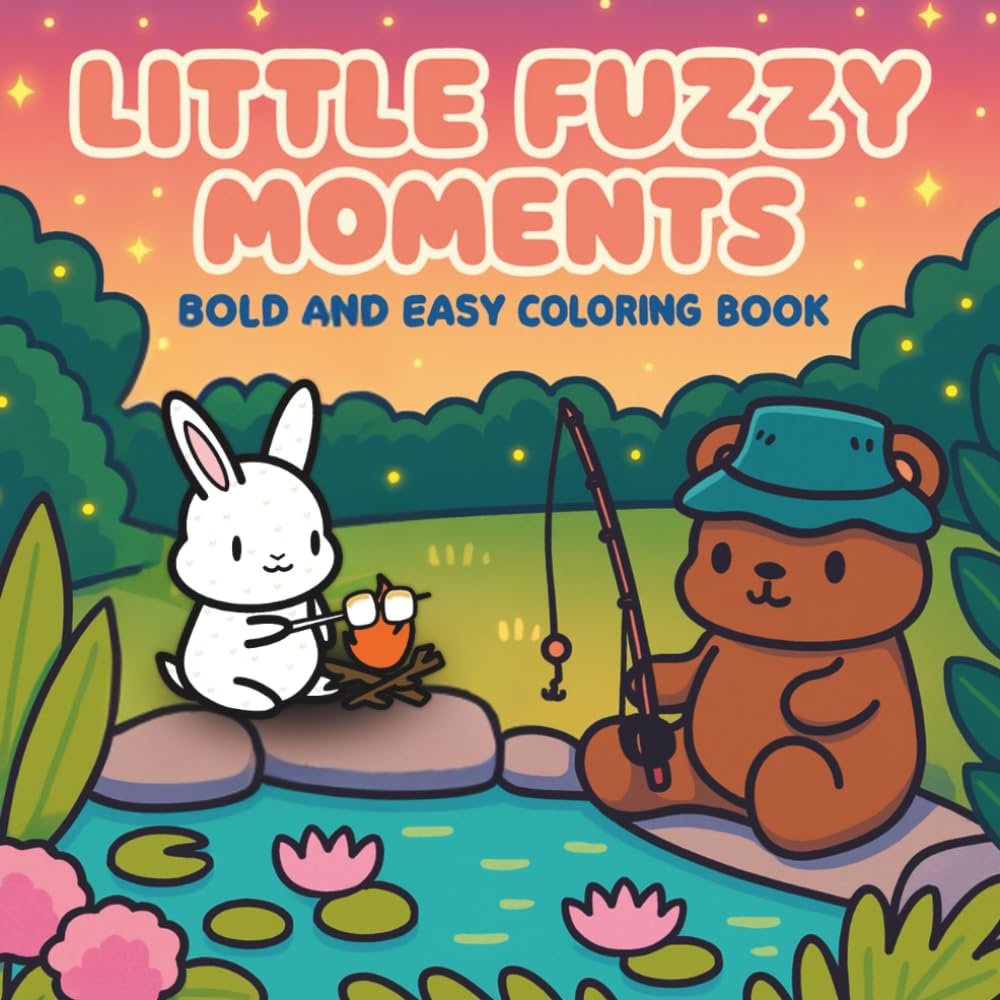 Little Fuzzy Moments: Your Next Bold and Easy Coloring Book Full of Hygge Charm and Friends
