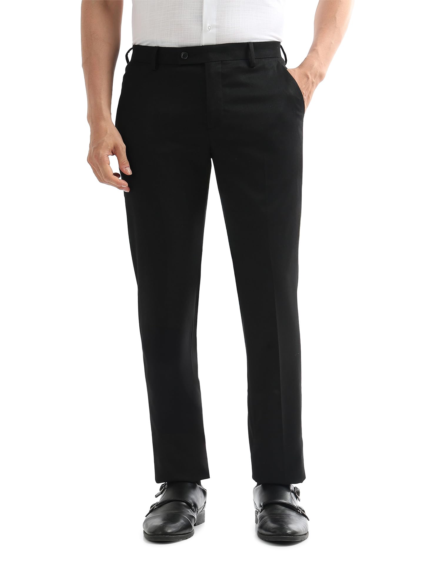 arrow Men Black Formal Trouser_ARAEOTR2081-picture-16
