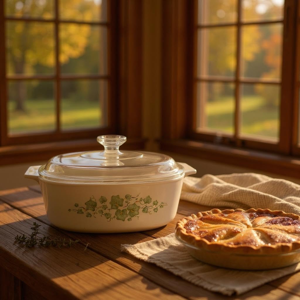 Amazon.com: Vintage Corning Ware Callaway Green Ivy Casserole Dish