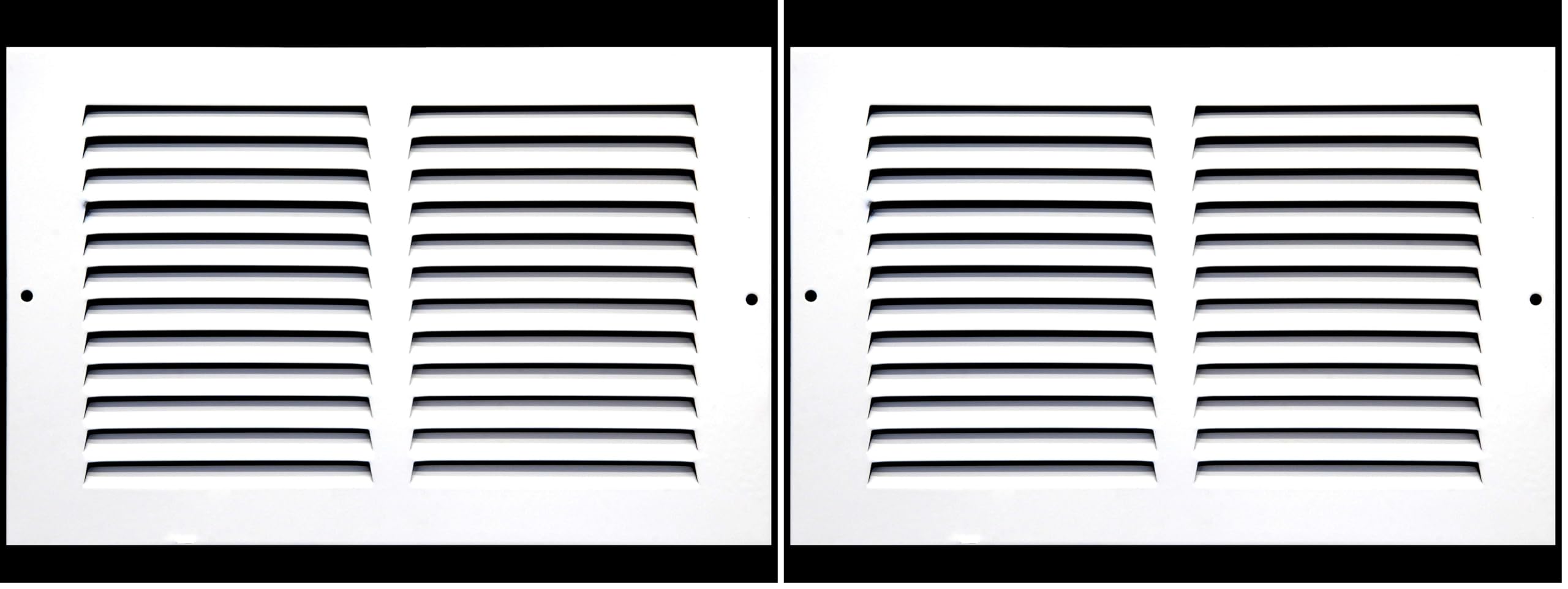 14'' x 8'' [Duct Opening] Flat Stamped Steel Return Air Grille by - Sidewall and Ceiling - HVAC Premium Vent Duct Cover - White [Overall Dimensions: 15.75''w X 9.75''h] — view 115