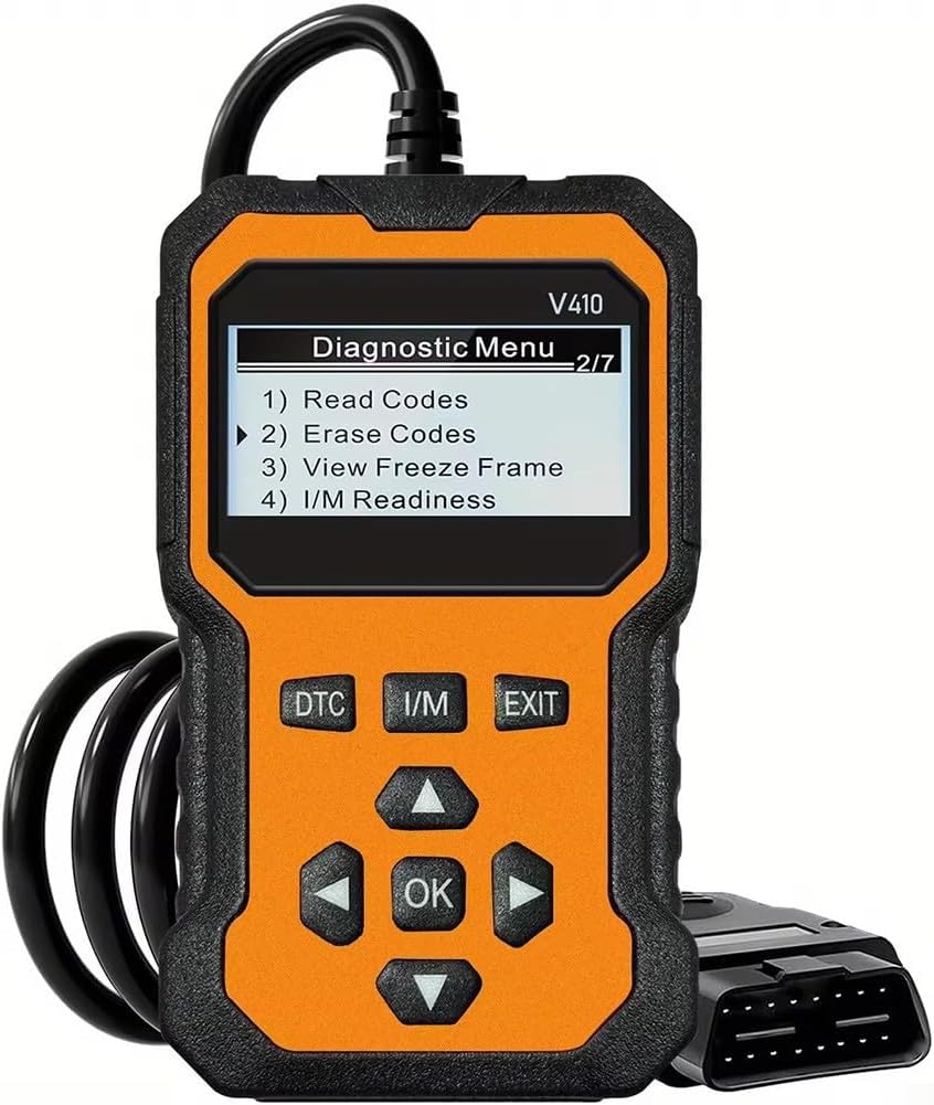V410 Automotive Fault Diagnostic Scanner, Engine Inspection Car Code Reader, OBD2 Vehicle Diagnostic Tool for Troubleshooting Maintenance(yellow)