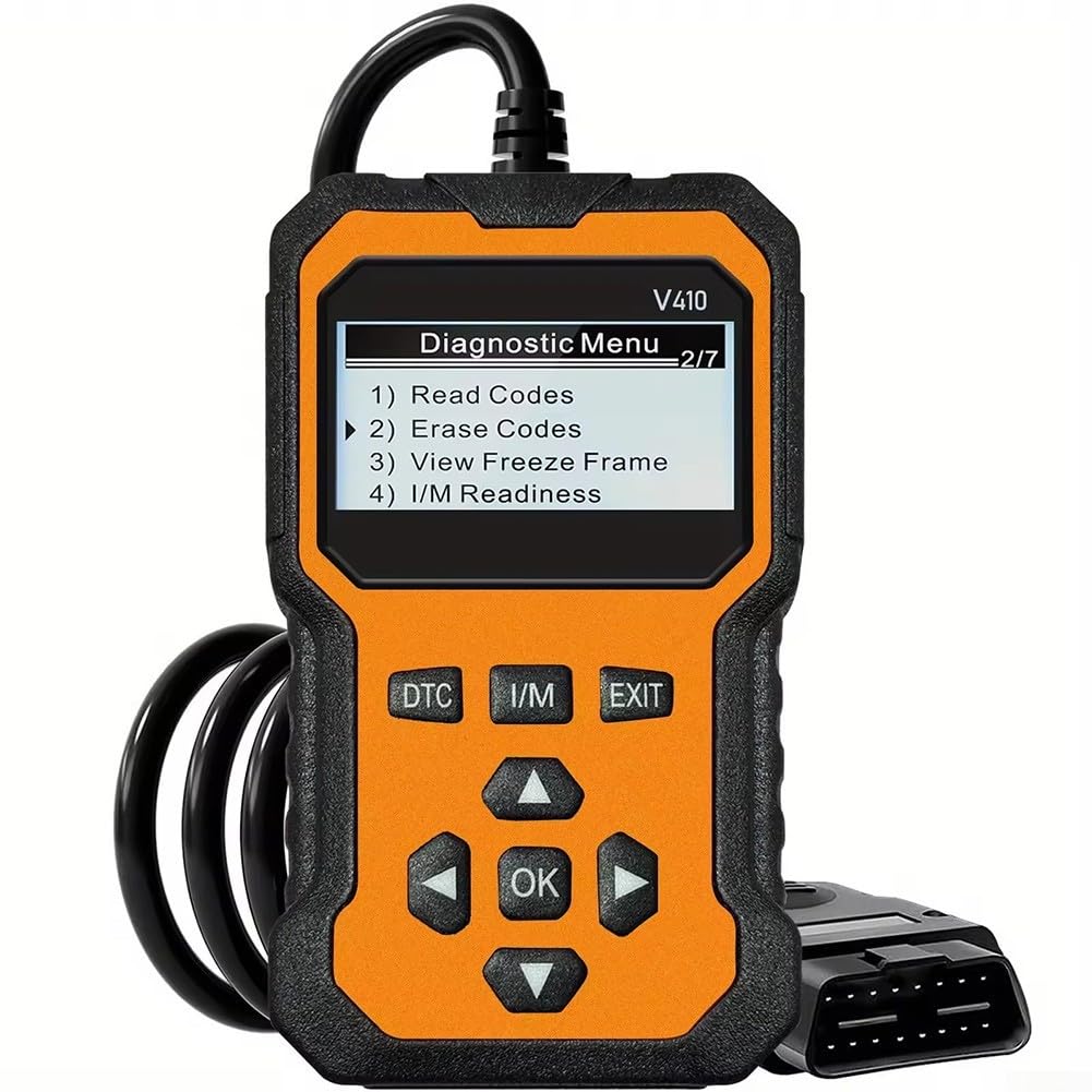 V410 Automotive Fault Diagnostic Scanner, Engine Inspection Car Code Reader, OBD2 Vehicle Diagnostic Tool for Troubleshooting Maintenance(yellow)