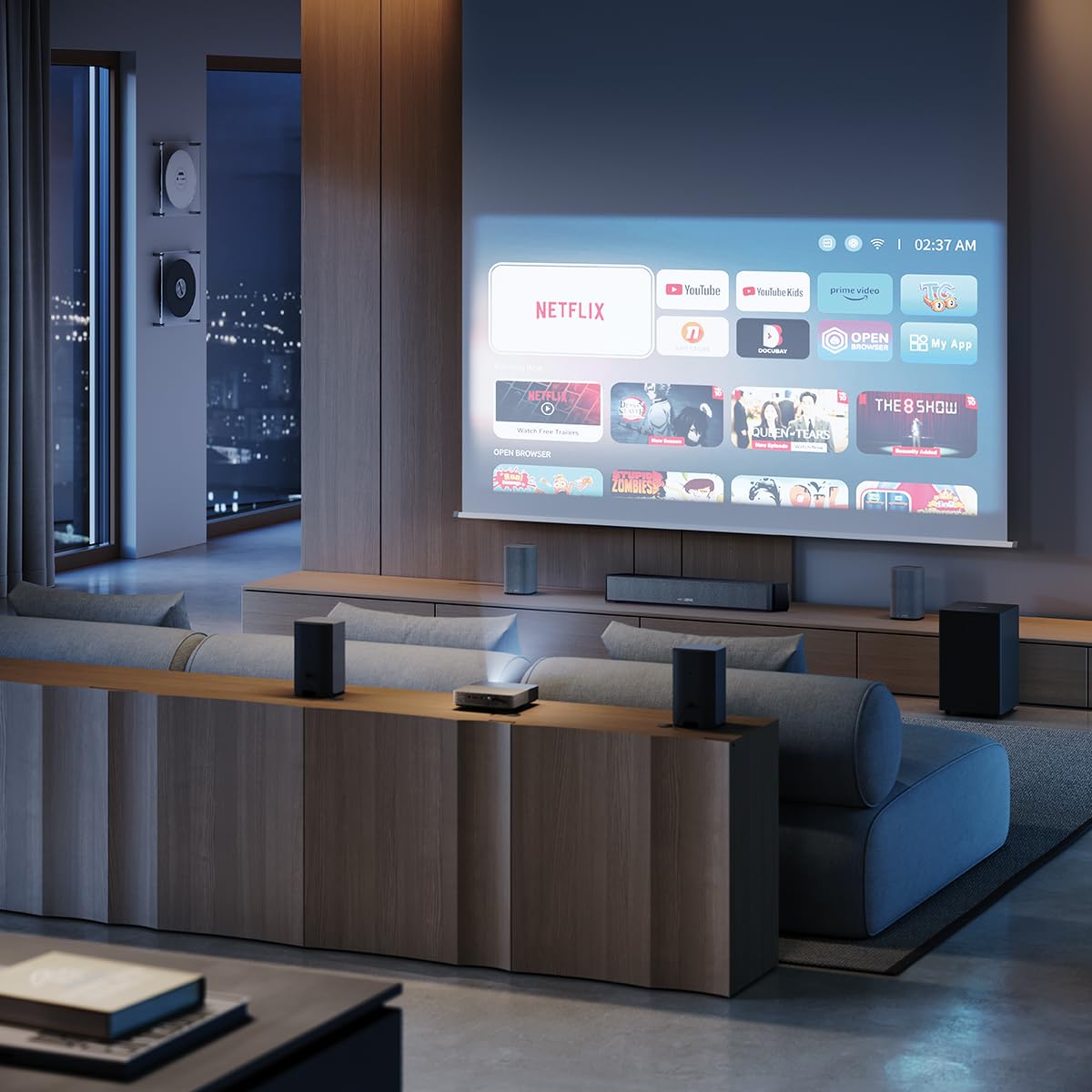 Loewe We. BOOST, System kina domowego, Glosnik, Dolby Atmos, 4.1.2 Surround Sound System, We. by Loewe, Dzwięk 3D, 720 Watt, Bezprzewodowy, Szary