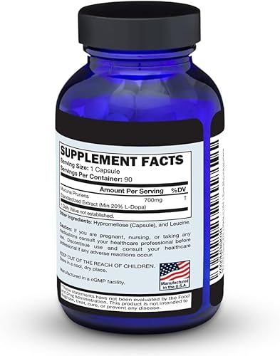 Miniatura 2 de Mucuna L-Dopa 20% - Extracto puro de mucuna pruriens - 90 cápsulas vegetarianas - Altos niveles de L-Dopa