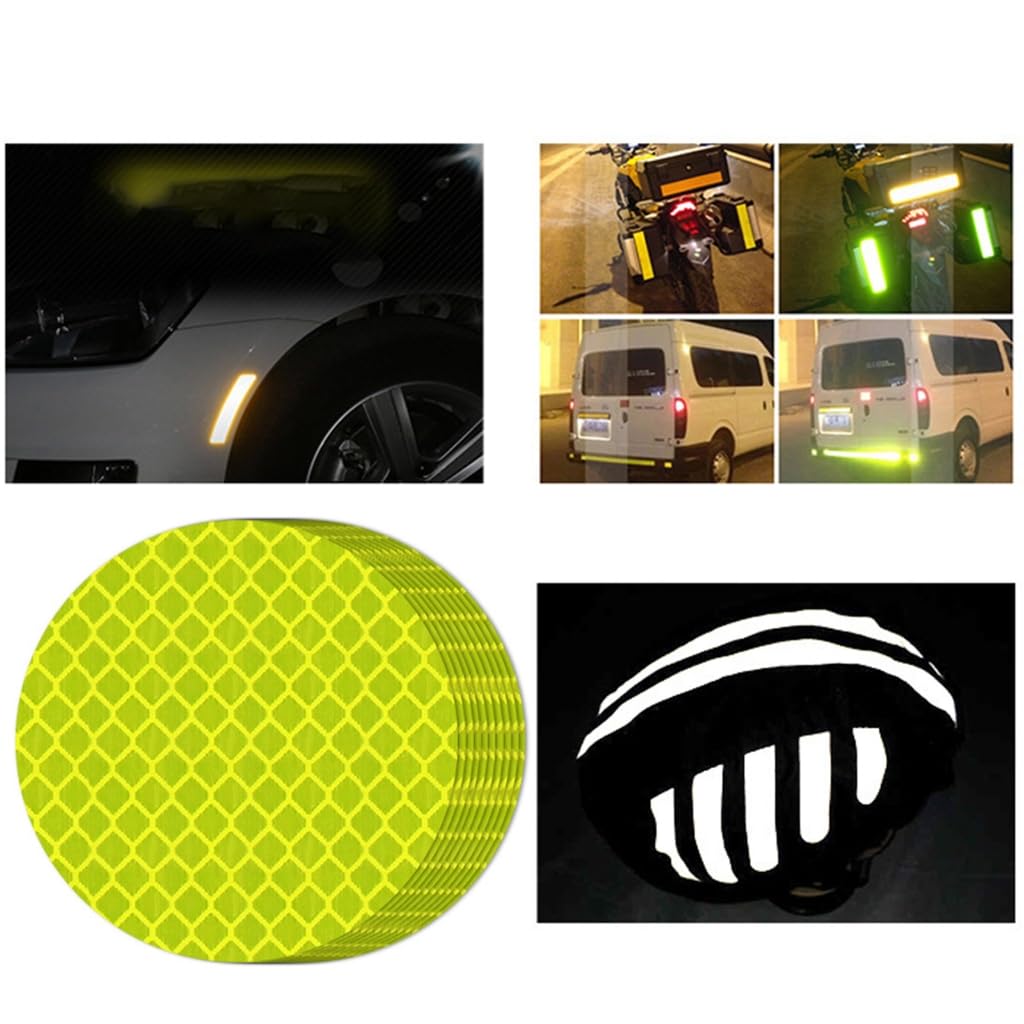 10pcs Reflective Sticker Night Warning Tape Driving Sticker for Bikes and Other Outdoor Gears