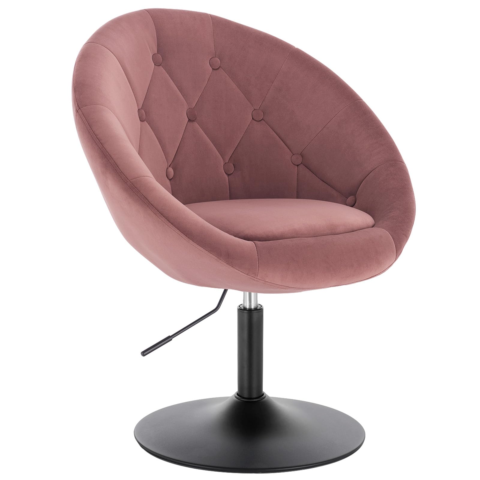 WOLTU Schminktisch Stuhl, Loungesessel 360° drehbar höhenverstellbar mit Armlehne Rückenlehne, Schminkstuhl für Schlafzimmer & Wohnzimmer, Hocker