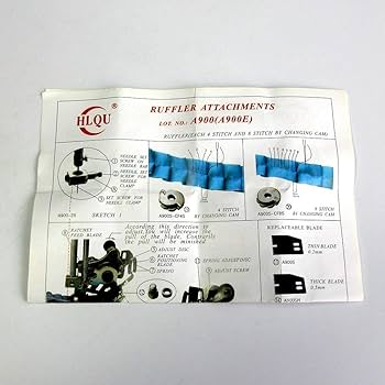 Amazon.com: 4 Or 8 Stitch Ruffler Attachment G900E for