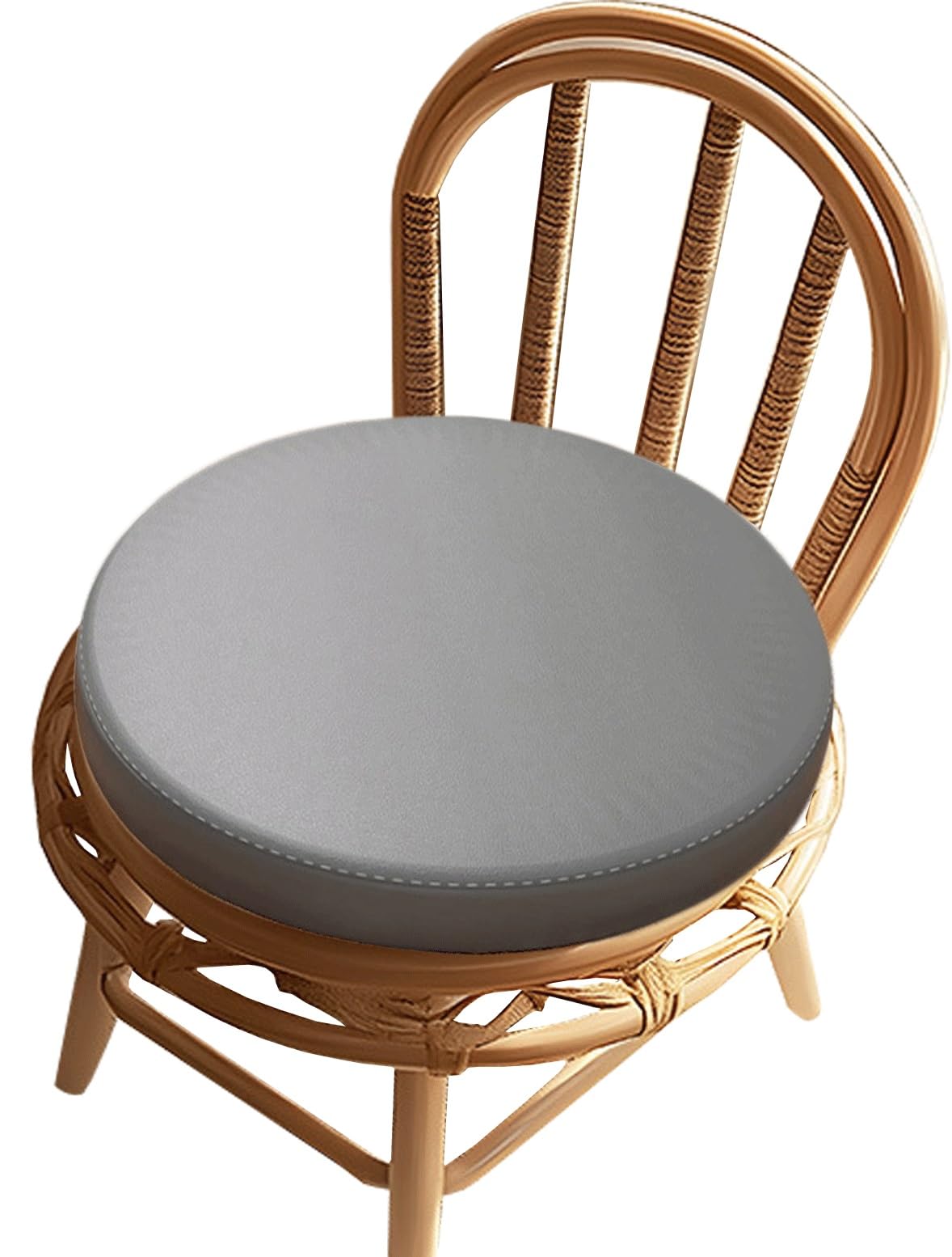 uyeoco Round Faux Leather Memory Foam Seat Cushion - Waterproof, Non-Slip Chair Pad for Dining, Bar Stool, Home, School, Garden - 30cm/35cm/40cm Diameter(S7,Diameter 30x4.5cm thick)