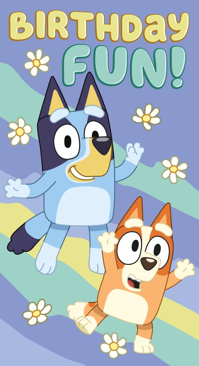 BLUEY Birthday Card for Children Bluey Birthday Fun Card featuring Bingo & Bluey Kids Birthday Cards