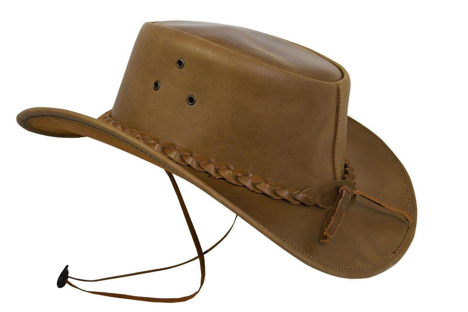Leather Cowboy Hat Western Authentic Fancy Dress Outback Old Style Party Hat for Unisex