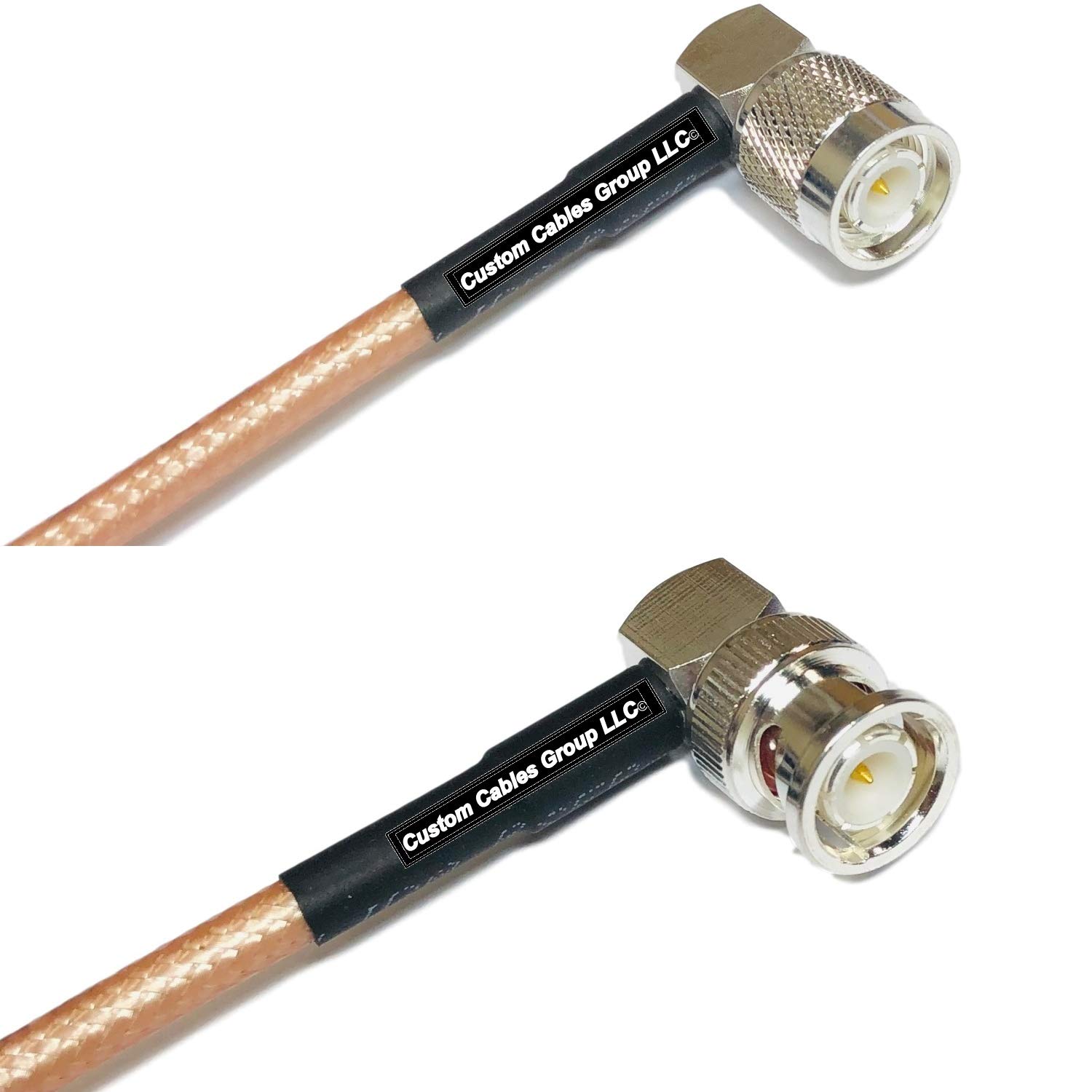 15 feet RG400 Silver Plated TNC Male Angle to BNC Male Angle RF Coaxial Cable