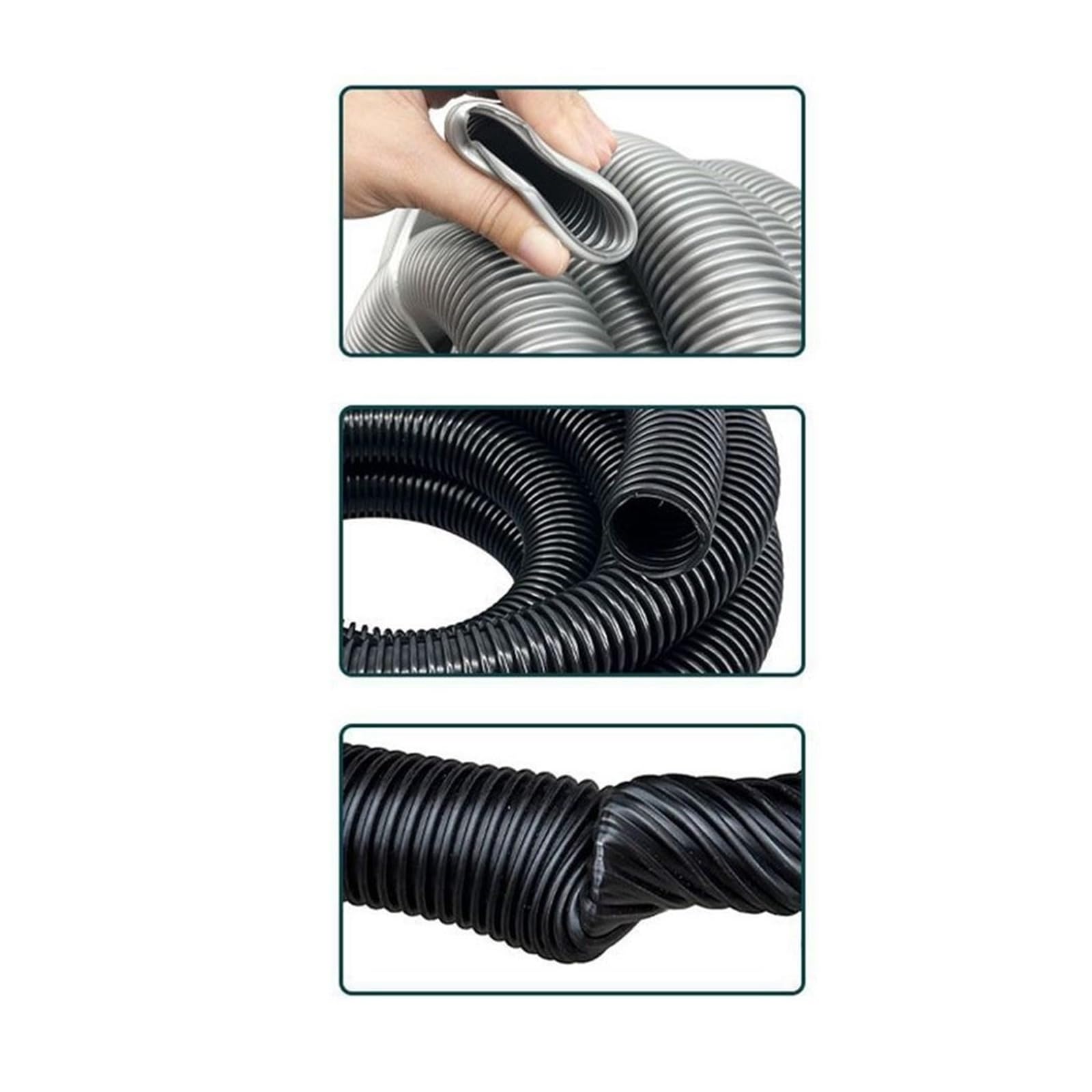 3 m/5 m Staubsaugerschlauch, Innendurchmesser 32 mm(Grey-5m)