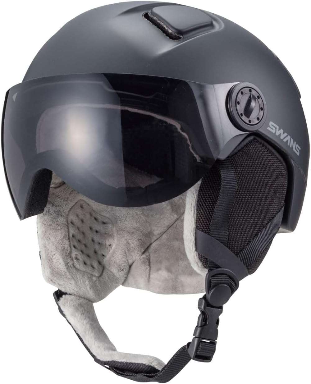 SWANS(スワンズ) スキー スノーボード ヘルメット ジュニア 子ども バイザー付き 軽量 ダイヤル式サイズ調整 H-83 VI