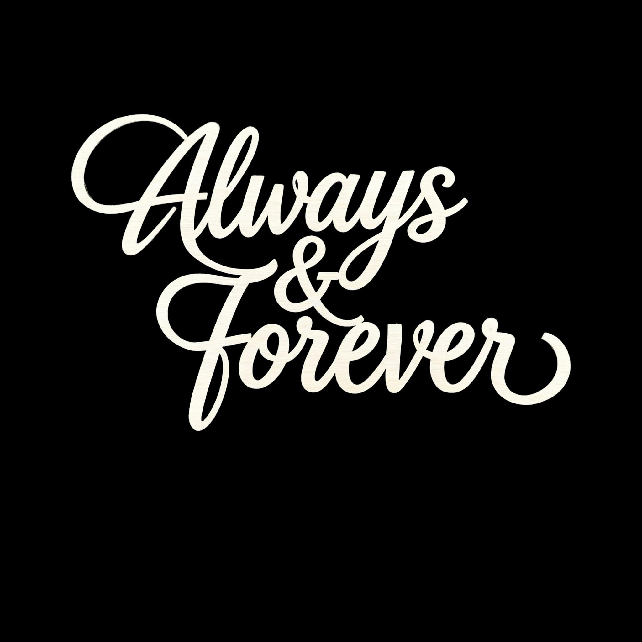 HQKJGSYX Wooden Always & Forever Sign for Backdrop,Wedding Party Backdrop Wall Decorations,Bridal to Be Party Decor,Perfect for Engagement, Anniversary, Bridal Shower Decor Supplies Photo Booth Props