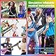 YUZHEDM Fotobox Accessoires 9 Stück Aufblasbares 90 cm Fellspielzeug Luftgitarren zum Aufblasen Aufblasbare Gitarre Luftgitarre Geeignet Für Ballon-Mottopartys, Geburtstagsfeiern, Rollenspiele usw.