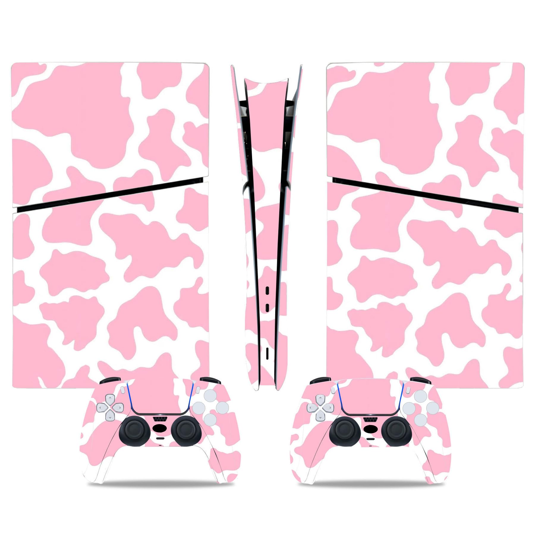 Skin Wrap Compatible with PS5 Slim Digital Edition Pink Spot Pattern