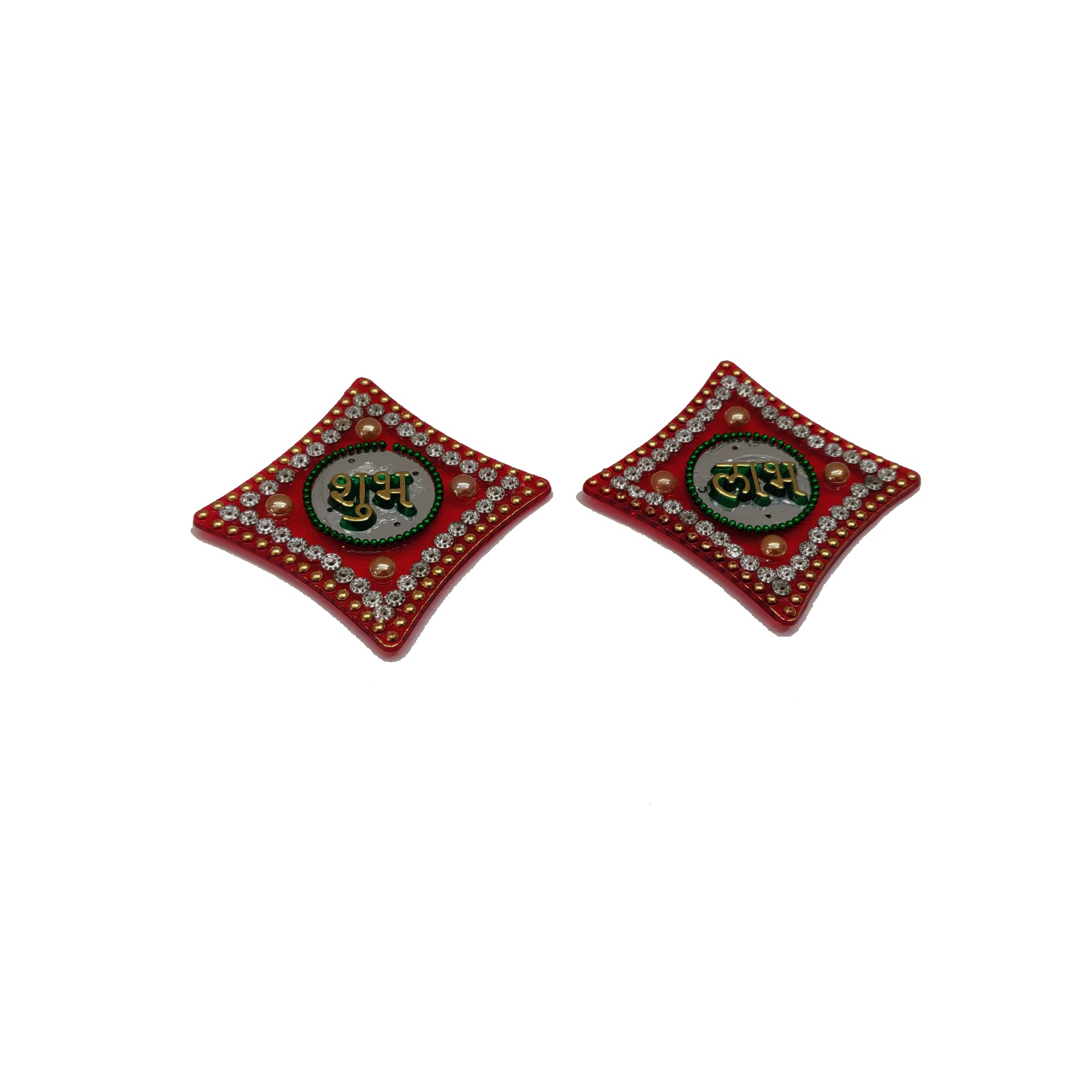 A1 Craft Shubh Labh Sticker for Door and Wall Decoration Diwali Rangoli Floor Decoration (D3)