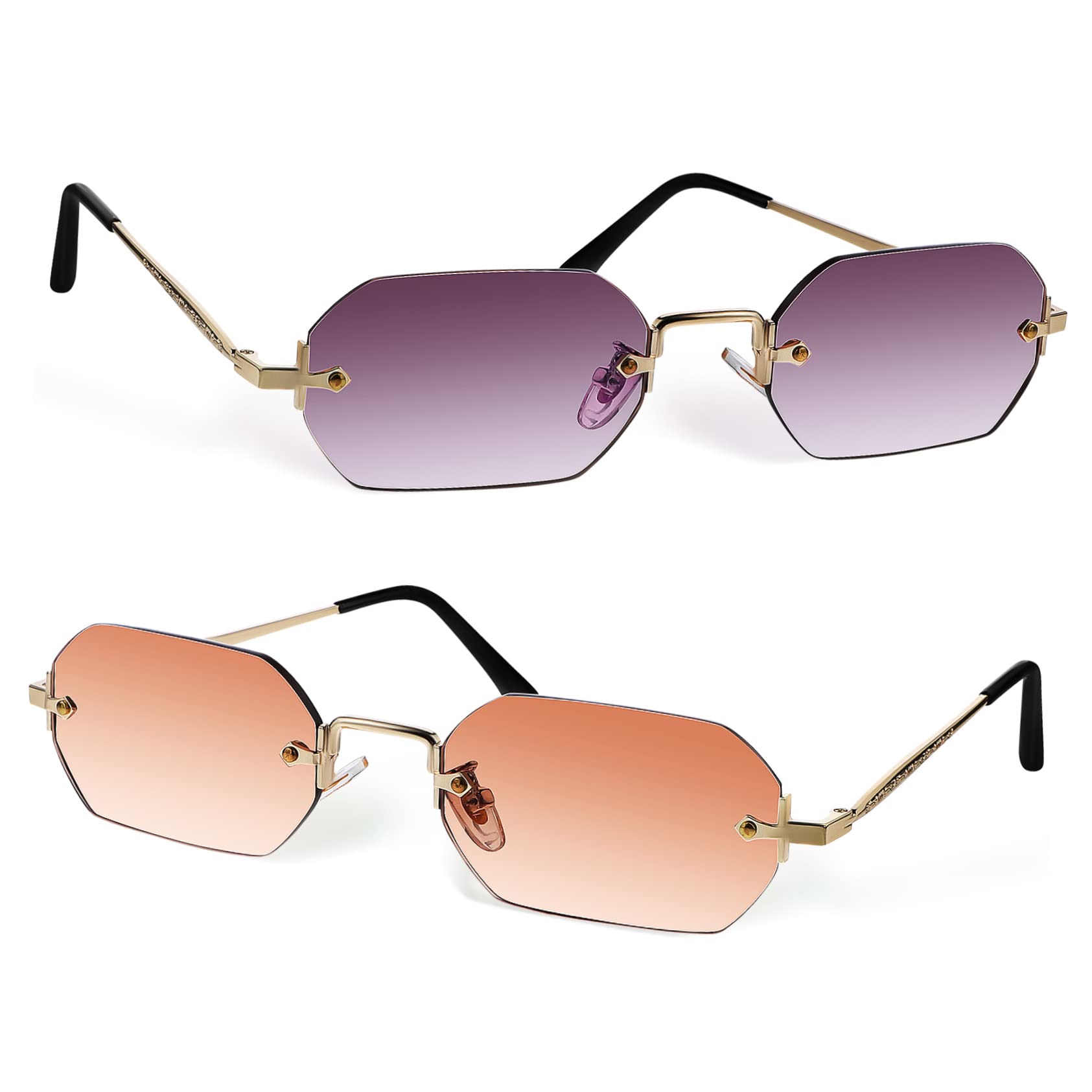SOIMISS 8 Pièces Des Lunettes De Soleil Lunettes Sans Monture Pour Hommes Lunettes De Soleil Pour Hommes Rétro Homme Homme Rétro Lunettes Pc