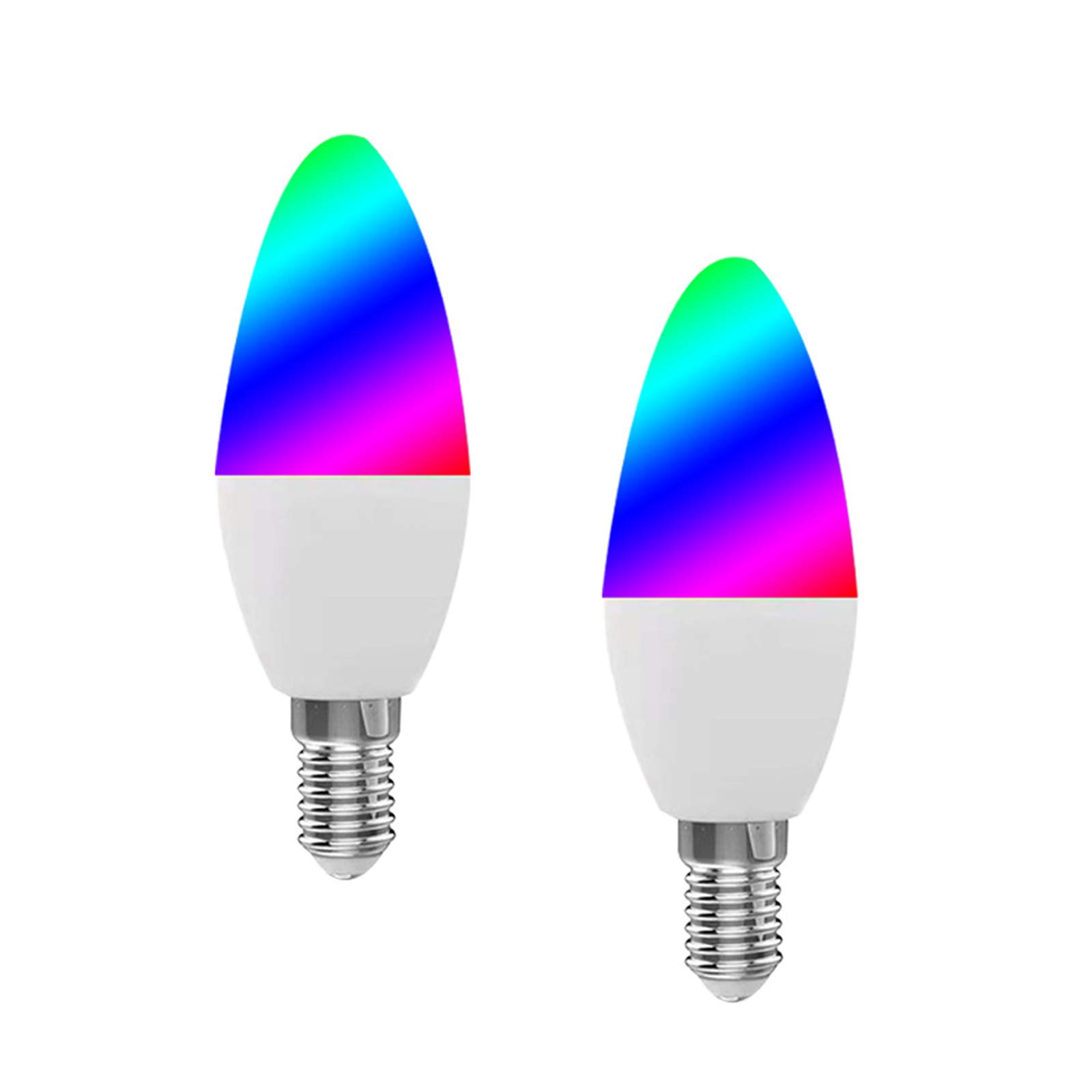 NA Bombilla Inteligente Bluetooth Alexa, Control De Voz, Bombillas De Luces LED Que Cambian De Color Regulable con WiFi, Luz De Vela Colorida RGB