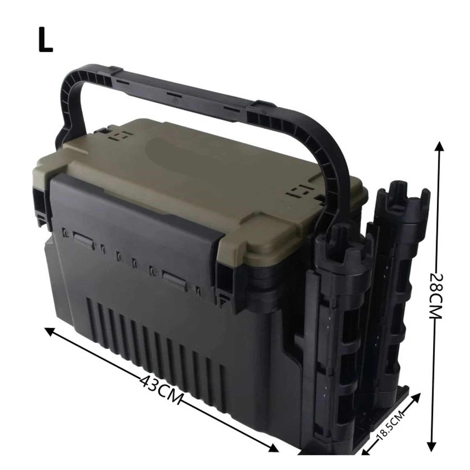 Grande Scatola da Pesca, Organizer Multifunzione, Contenitore for Esche Vive, Scatola portaoggetti Ispessita, Scatola for Attrezzi da Pesca per ami, Esche