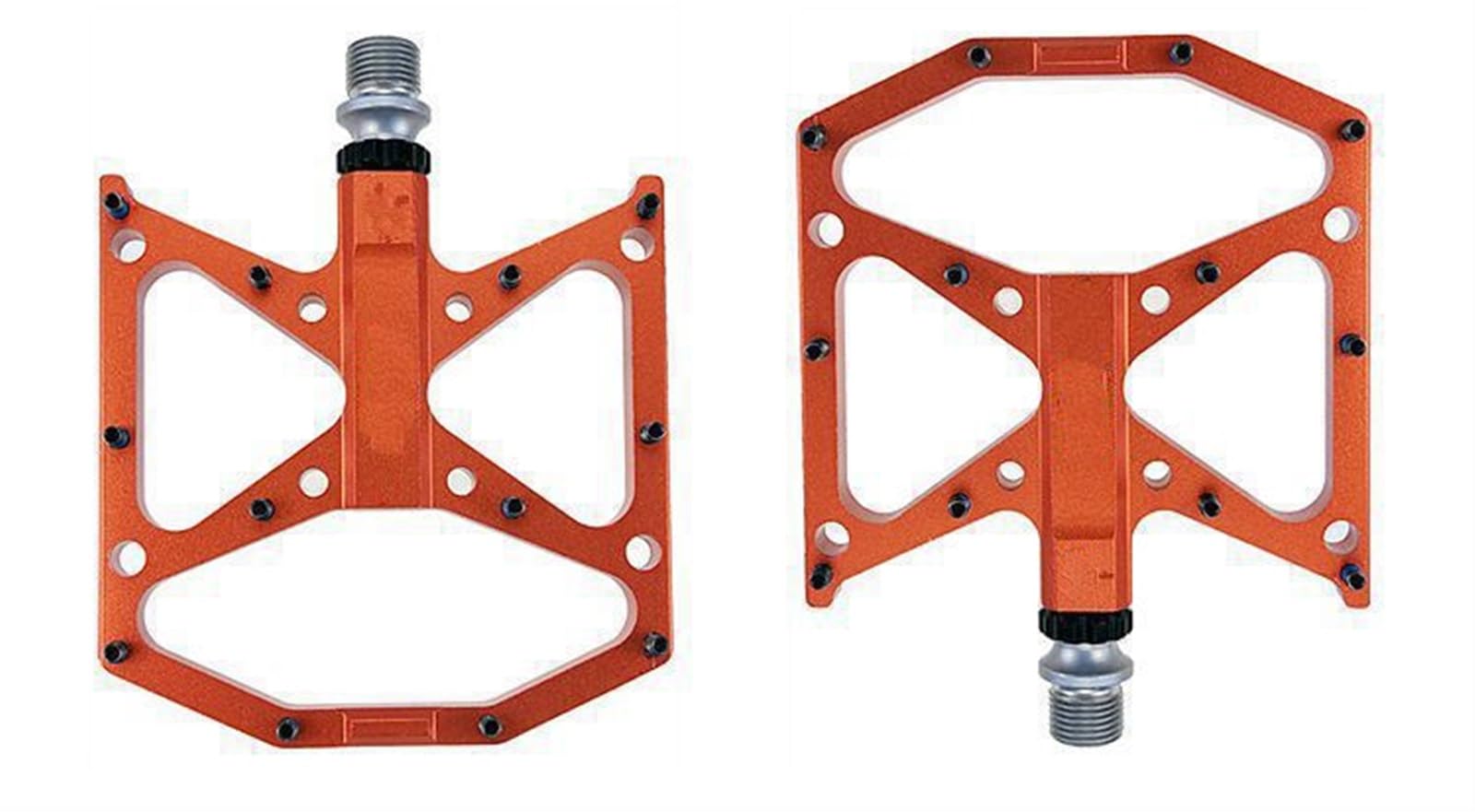 MKBHD Ultralekkie pedały rowerowe Część antypoślizgowa Szosowe MTB Płaskie stopy Kolarstwo Uszczelnione 3 Łożyskowe pedały górskie(Orange)