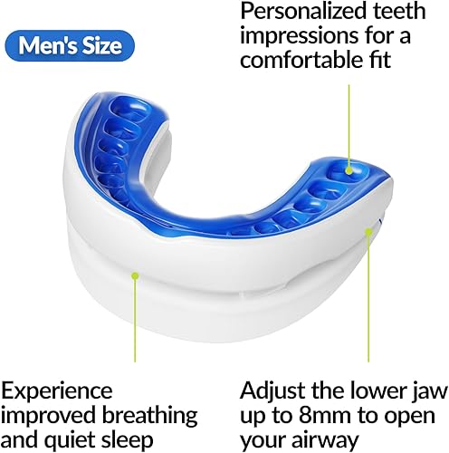 Miniatura 3 de VitalSleep - Protector bucal antironquidos para hombre, dispositivo ajustable para ronquidos, dispositivo antironquidos personalizado con máscara de