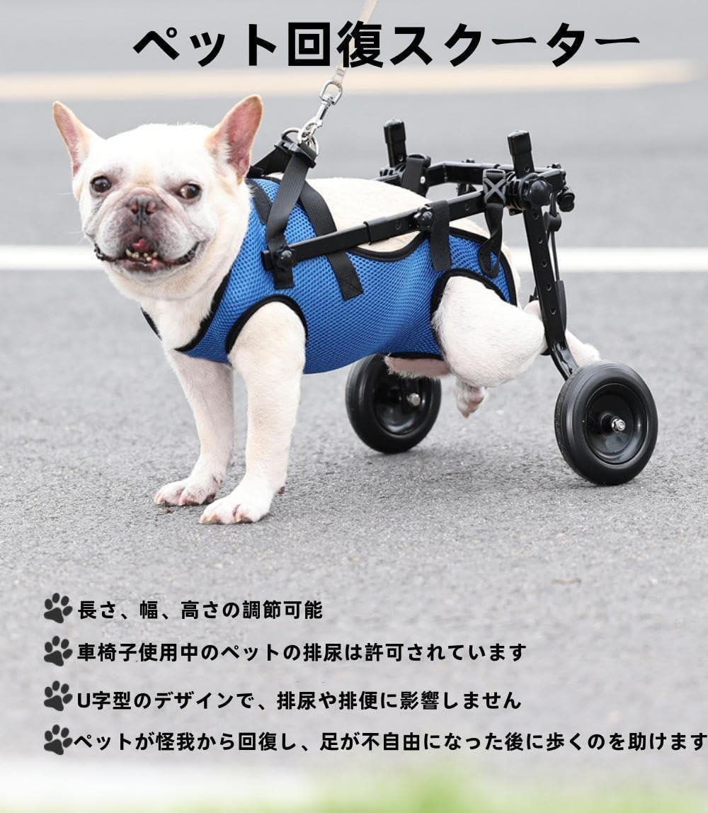 Amazon | TVT犬用車椅子 調節可能な後肢リハビリサポート犬用歩行器 2