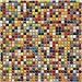 Hominter Colorful Ceramic Mosaic Mini Square Glossy Porcelain Tile for DIY Crafts, Backsplash in Kitchen or Bathroom, Wall Decor & Art Projects (5 Square Feet)