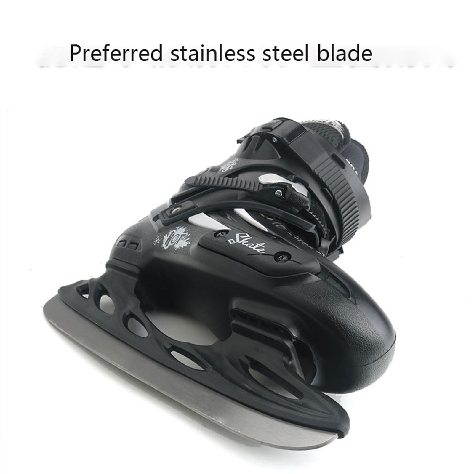 hombresPatines Artísticos de,Pro Patines de Hielo,Sistema de Cordones rápido y Hebilla de Bloqueo Push-Lock,Hoja de Acero Inoxidable,para Niñas y Niños Principiantes