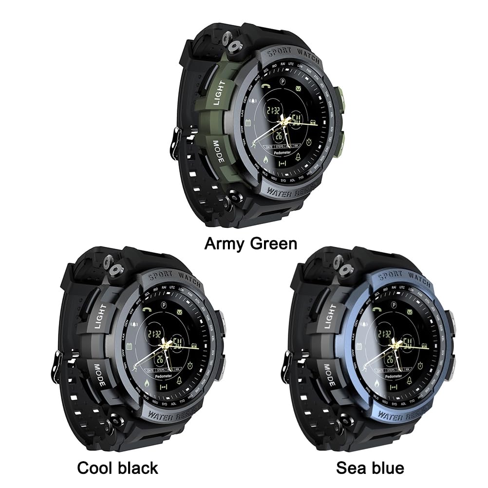 SIXRUN Fitness Tracker Orologio, IP68 Impermeabile Verde Militare (GREEN)