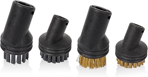 Miniatura 1 de BILITOOLS Juego de 4 cepillos de limpieza a vapor que incluye 2 cepillos redondos de nailon y 2 cepillos redondos de latón