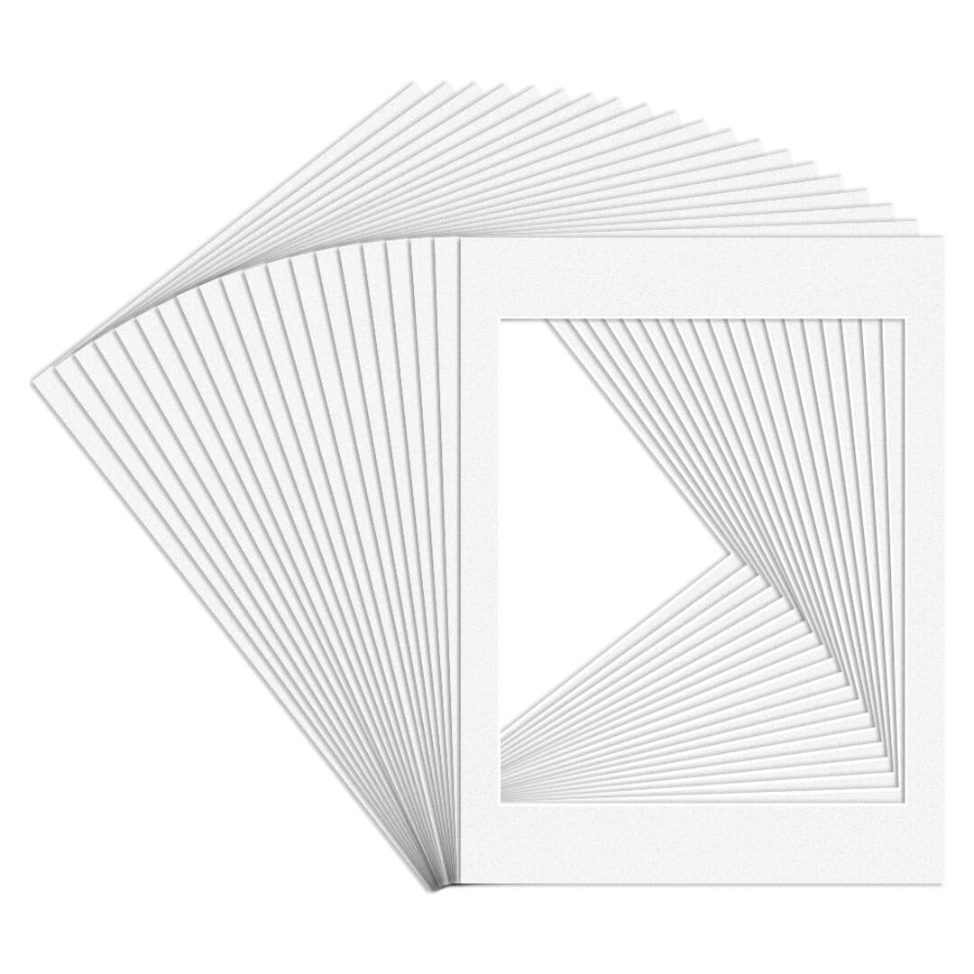 Procut Global 16x12" White Picture Mounts Board to Fit 12x10" Aperture Size - Photo Mount Card Ideal for Prints, Artwork, Crafts & Certificates - Sizes & Colors Available - Pack of 20 — image 1