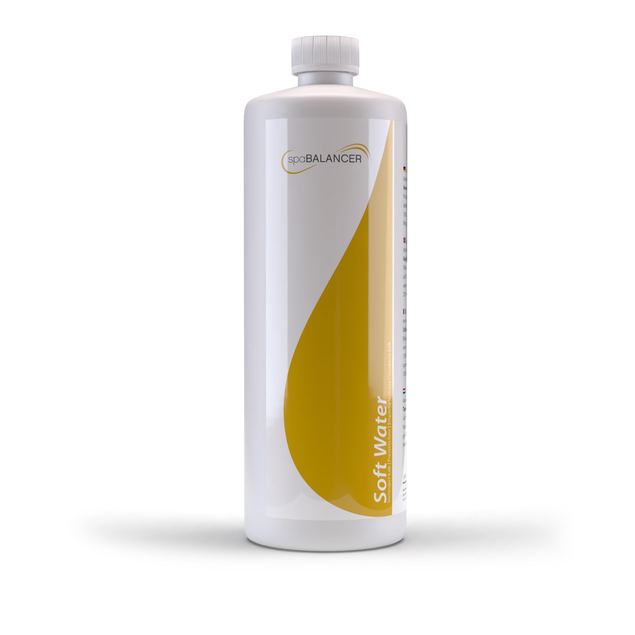 SpaBalancer Soft Water 1 L, Wasserenthärter und Kalkschutz für Whirlpool, Spa und Pool, verhindert Kalkablagerungen und Macht das Wasser weich und hautfreundlich, flüssig, aus Deutschland