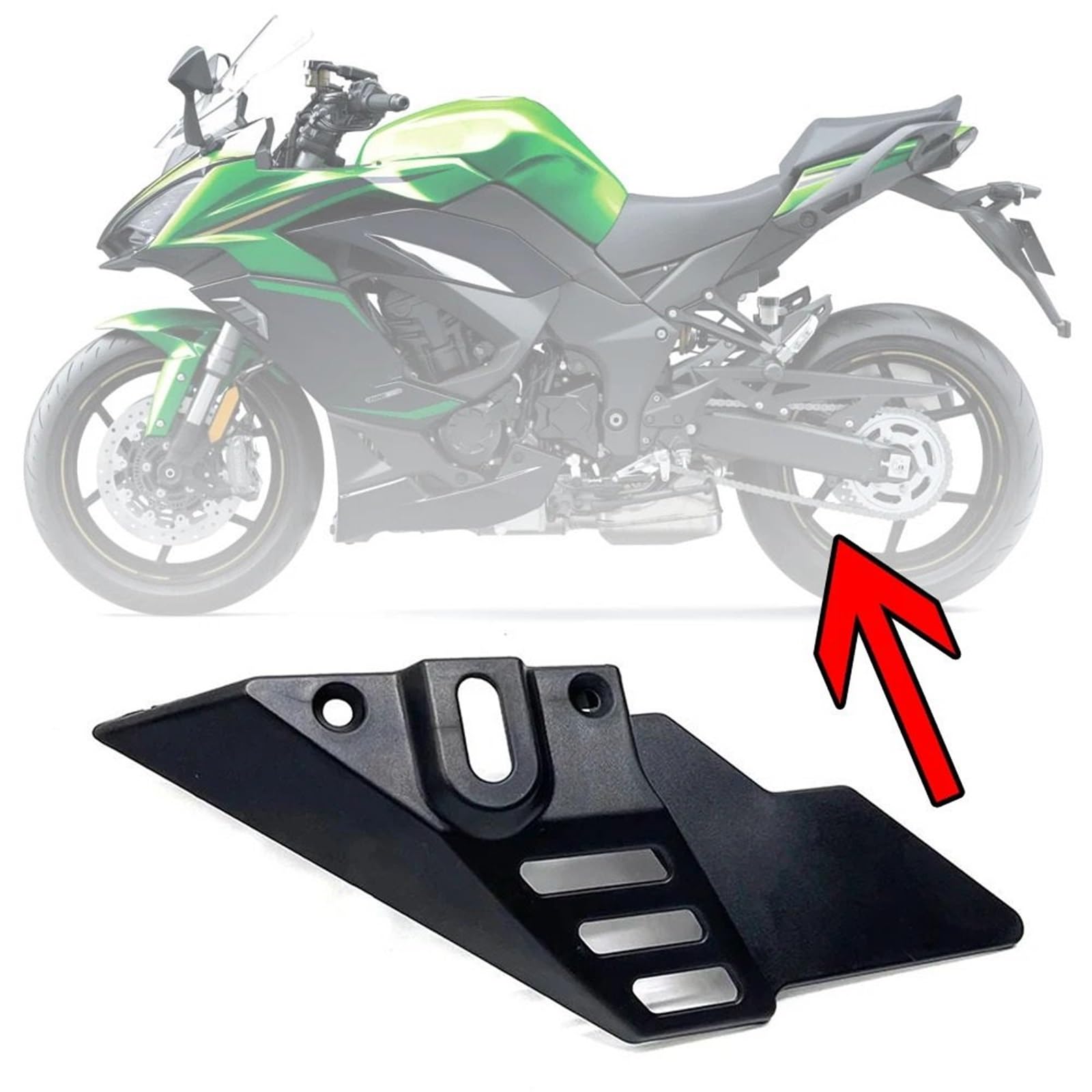 osłona zębatki silnika Pasuje do Kawasaki Ninja1100SX 2025, motocykla osłona dolnej osłony łańcucha i zębatki osłona zębatki motocykla(B)