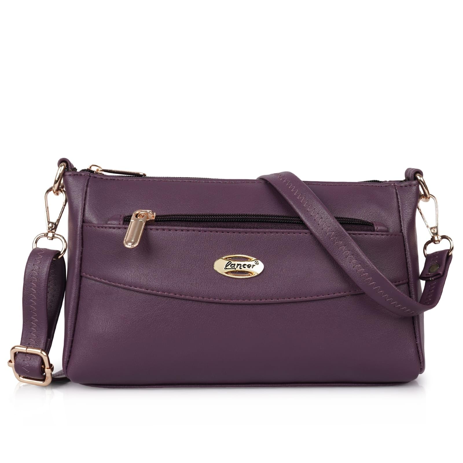 lancer PU Leather Sling Bag for Women — Adjustable Shoulder Strap Crossbody Bag | Lightweight Water-Resistant Handbag with Multiple Zip Pockets for Daily Use, Office, College & Travel-picture-44