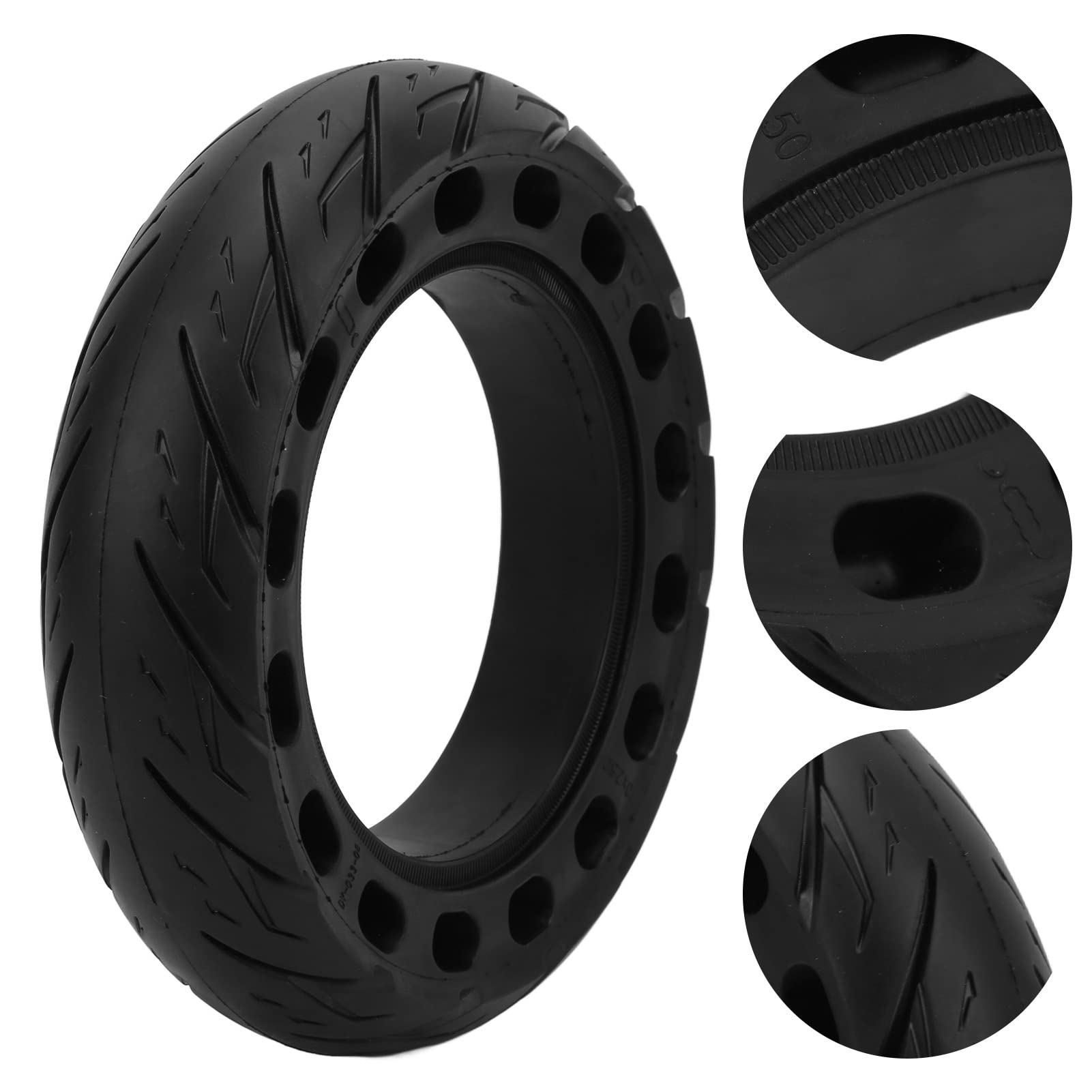 Neumático de Scooter, neumático de Scooter eléctrico, neumáticos sólidos de 10 x 2,50, neumático de Repuesto elástico a Prueba de explosiones para Scooter eléctrico de 10 Pulgadas.