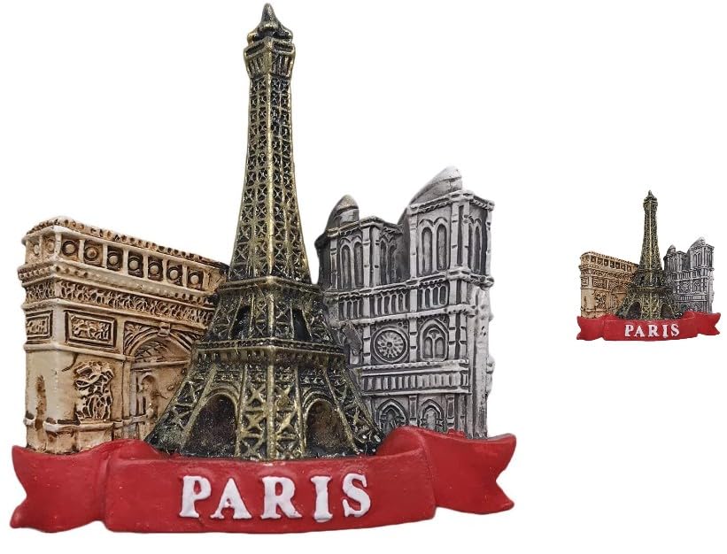 Imán para refrigerador 3D Torre Eiffel París de resina miniatura 1