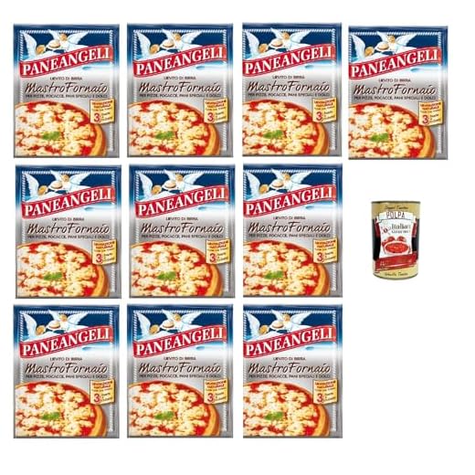 Paneangeli Lievito di Birra Mastro Fornaio - Bierhefe - Vielseitig einsetzbare dehydrierte Hefe für herzhafte und süße Speisen - 10x 21g (3 Beutel à 7g) + Italian Gourmet polpa 400g