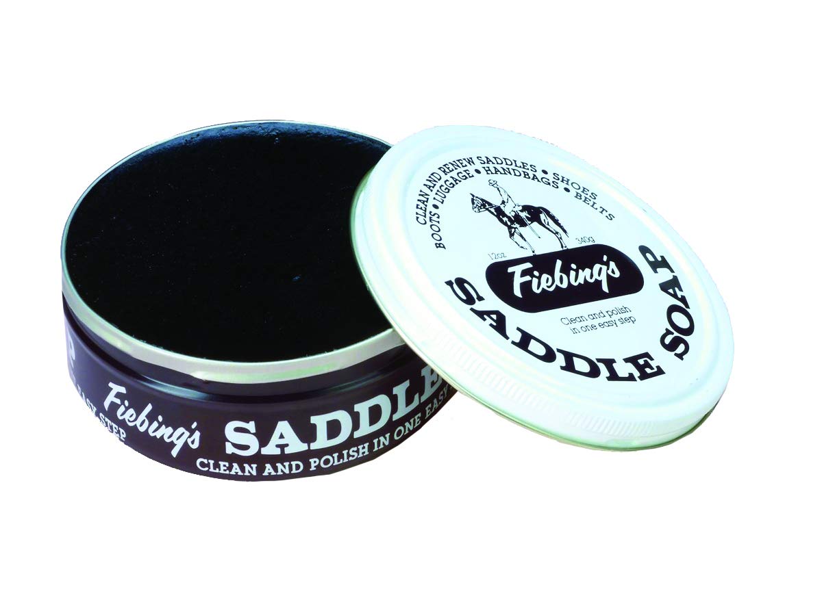 Buy Fiebing's Black Saddle Soap for Leather (12 oz Tin) Leather