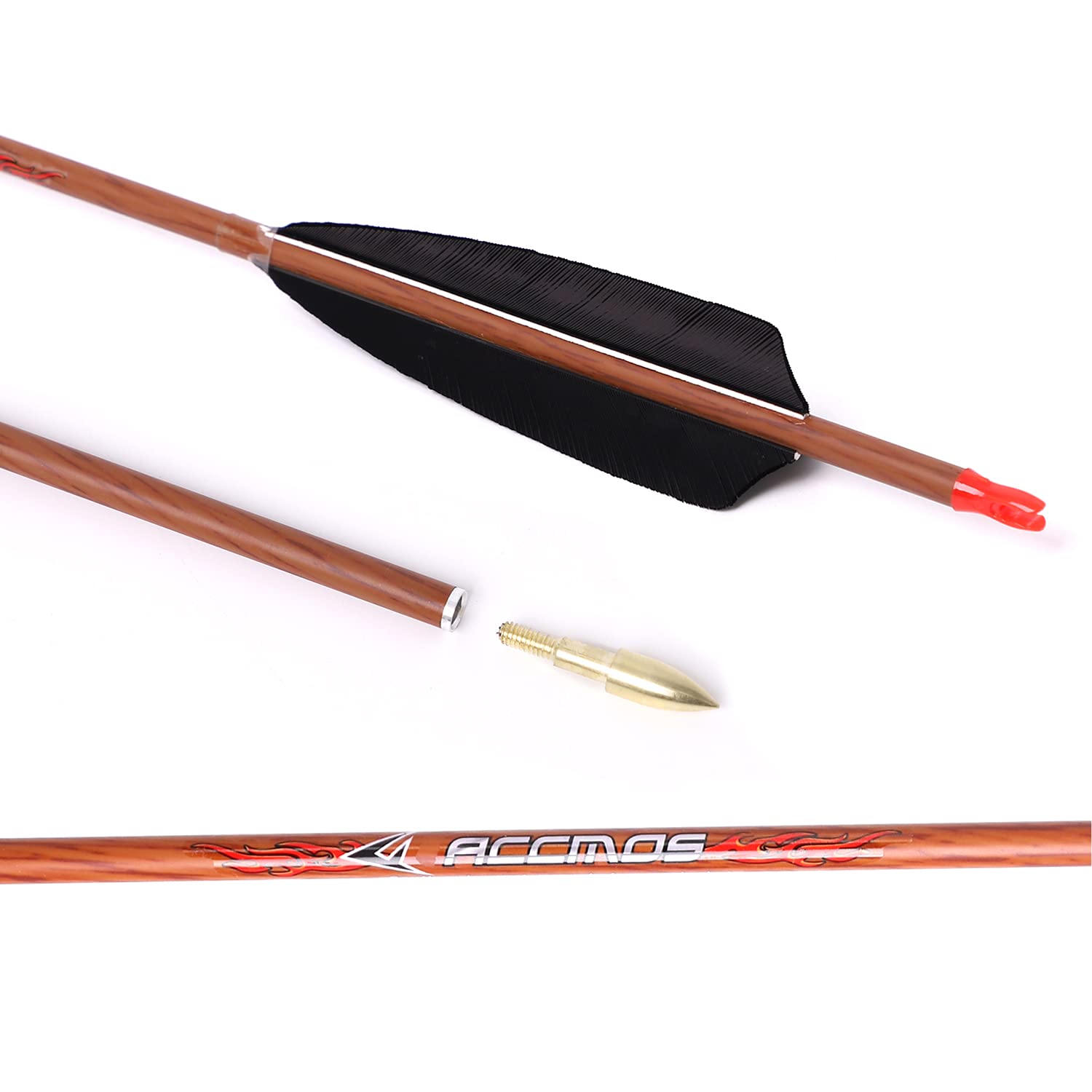 Tir A L'arc Adulte 800-Spine Flèche 31-Pouces Flèche Flèches Carbone Flèche Cible Flèche De Chasse Arc à Poulies Arc Recurve Adulte Jeunesse Tir à L'Arc Entraînement 18pcs Style2 Arc A Poulie De