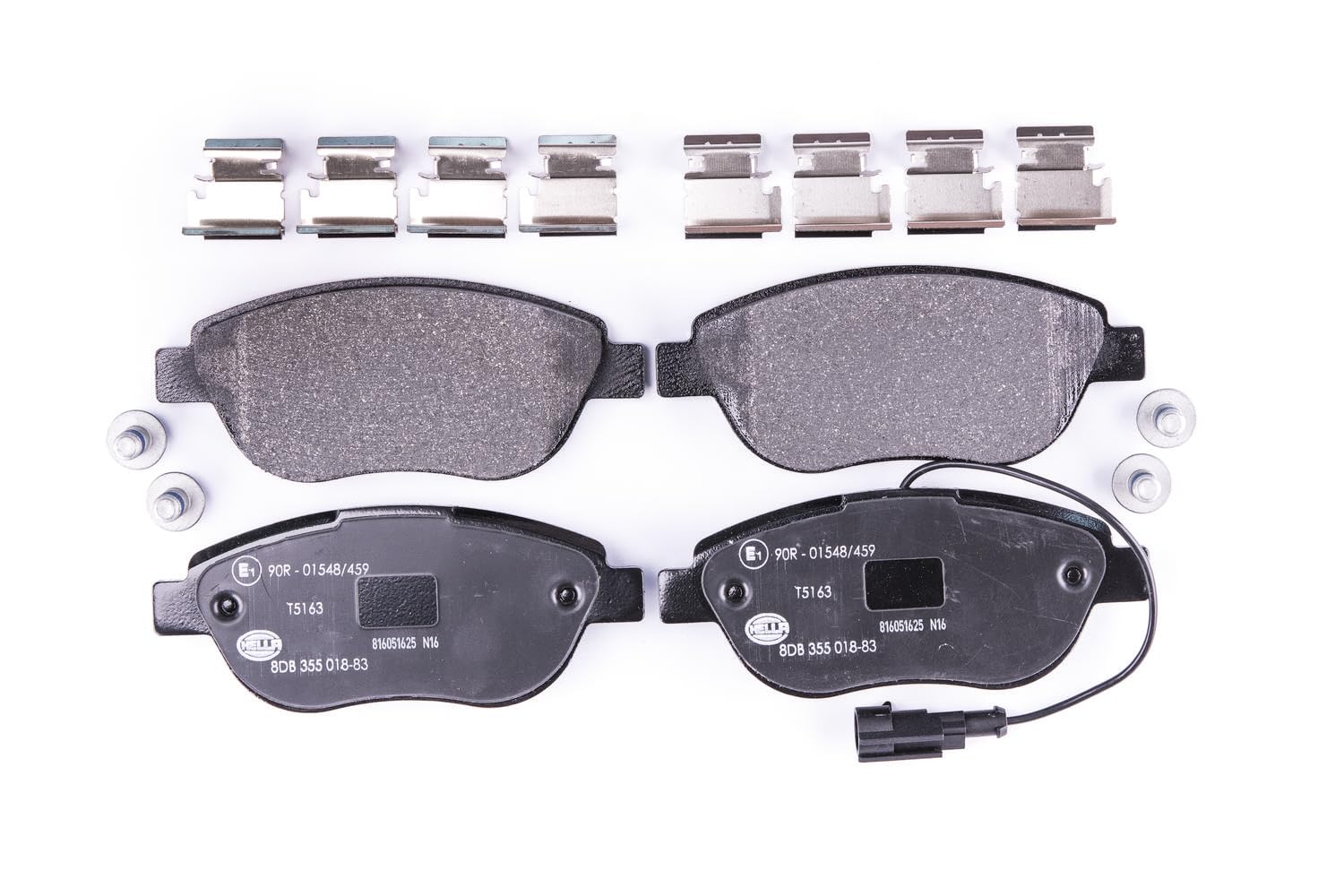 Hella Pagid 8DB 355 018-831 Kit Pastiglie Freno,T5163,Spessore,19Mm,Sistema Frenante,Bosch,Con Segnalatore Usura Integrato,Per Es. Abarth / Chrysler / Fiat / Lancia / Opel-image