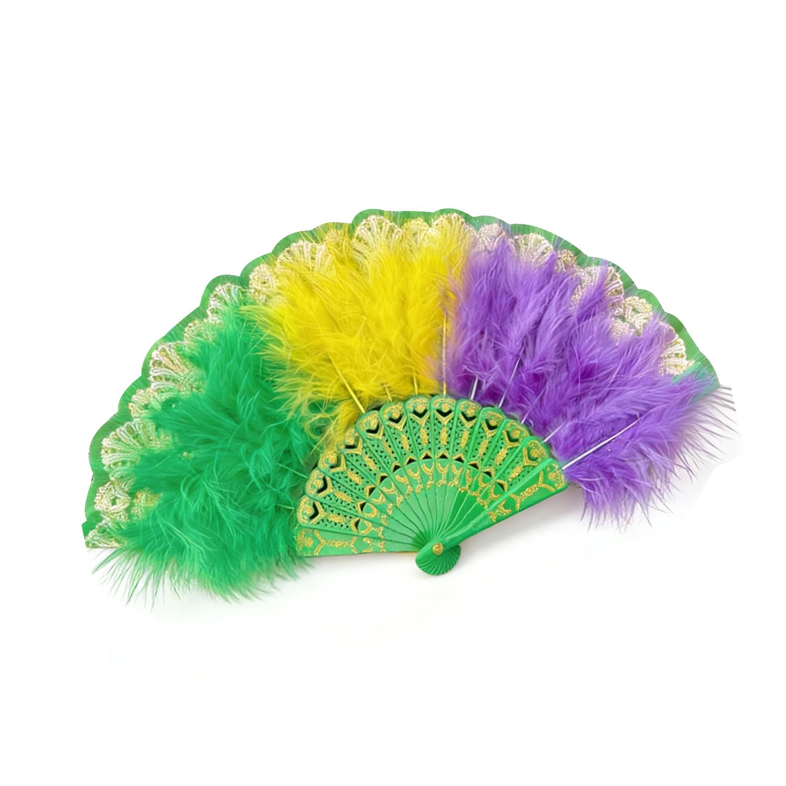 APGLSXY Foldable Feathered Fan Flapper Hand Fan Retro Chinese Styles Hand Held Folding Fanning for Wedding Dancing Decoration Dancing
