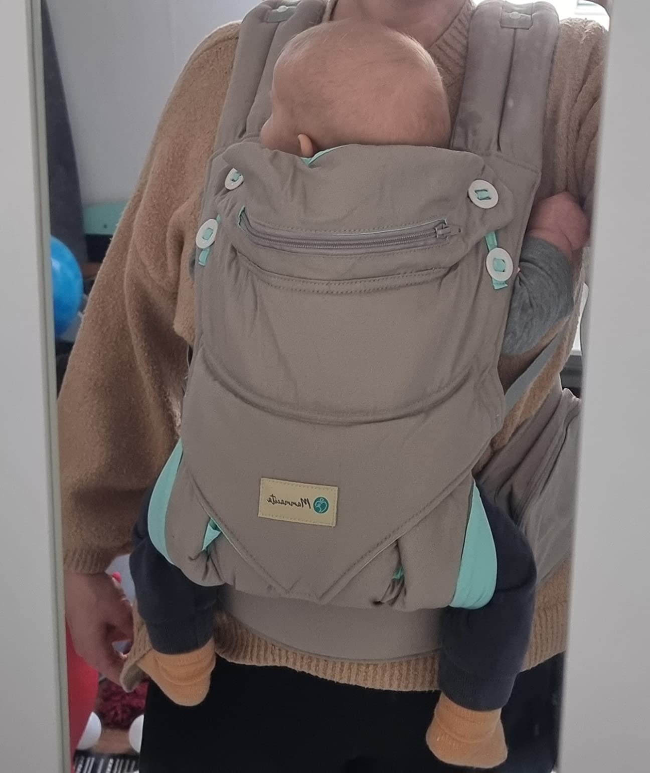 MAMMACITA® Babytrage Neugeborene ab Geburt, Baby Trage ab Geburt, Baby Tragesystem, Trage Baby