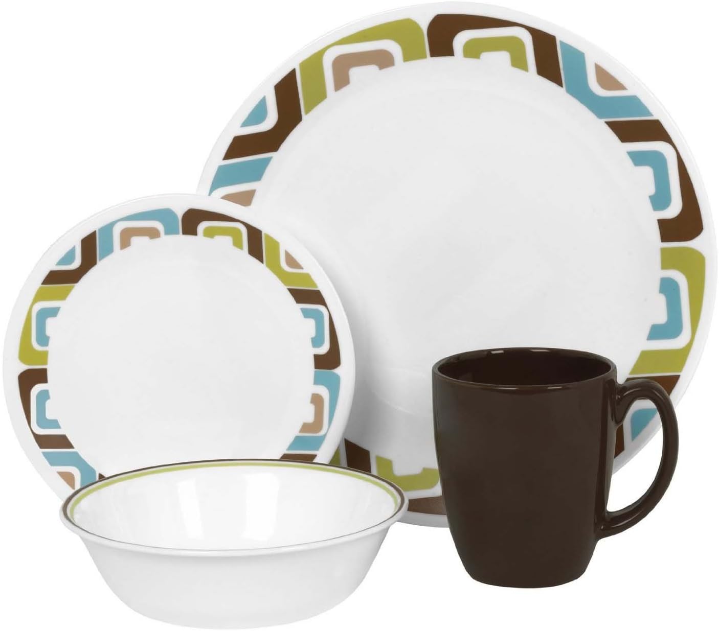 Corelle Livingware 16Piece Dinnerware Set, Squared